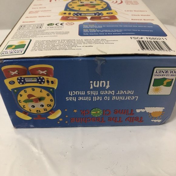 Learning Journey TELLY THE TEACHING TIME CLOCK Toy - Picture 6 of 6